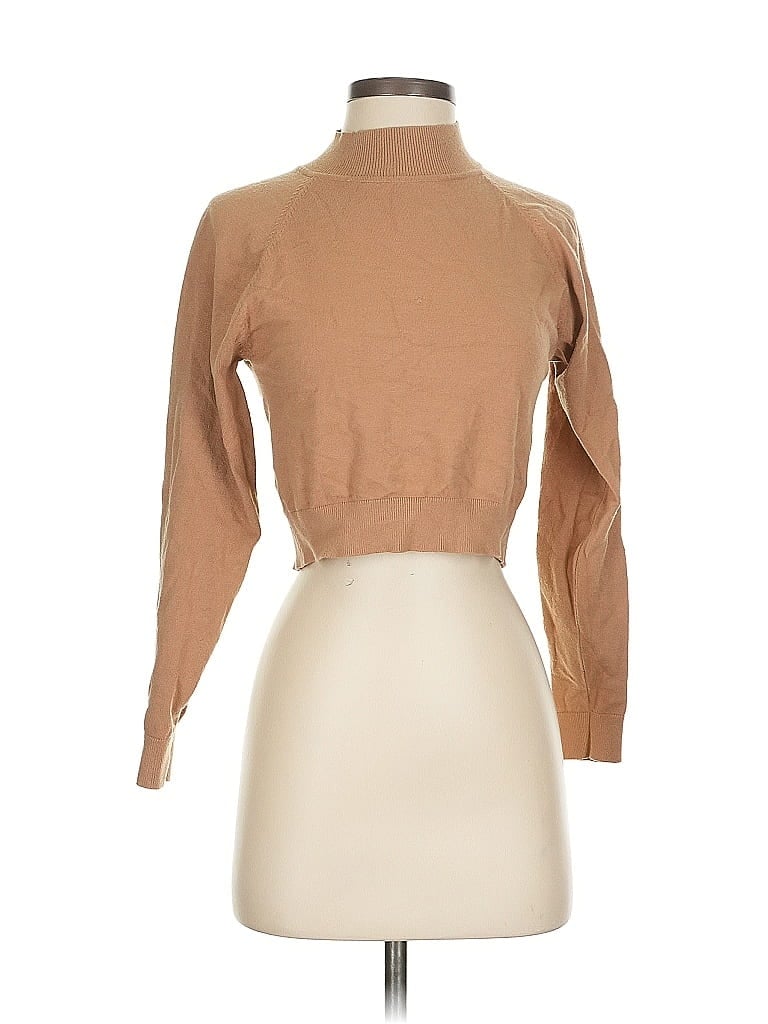 Pre-owned Mng Turtleneck Sweater In Brown