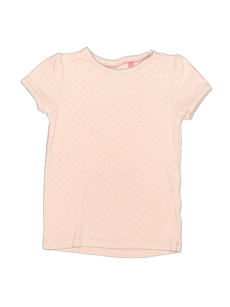 Pre-owned Mini Boden Kids' Short Sleeve Top Pink Crew Neck Tops