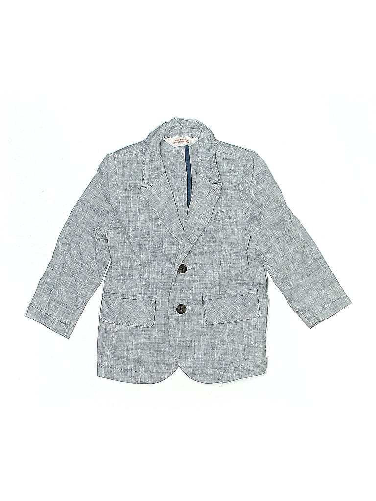 Pre-owned Cat & Jack Kids' Blazer Jacket In Gray