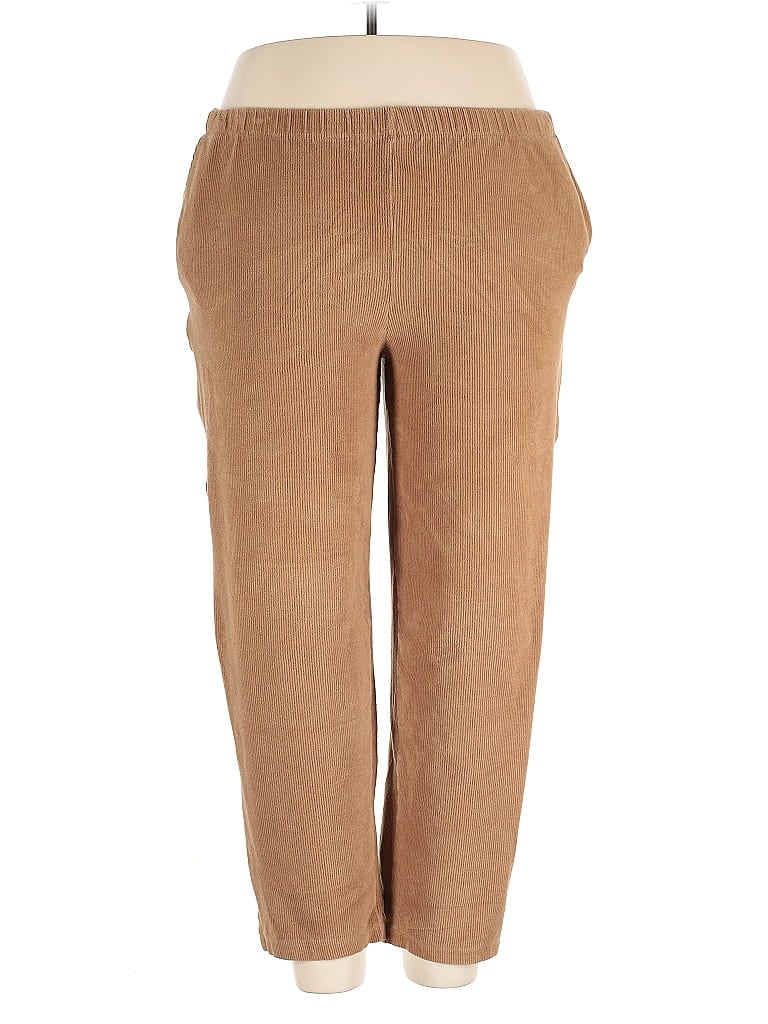 Pre-owned Lands' End Casual Pants In Brown