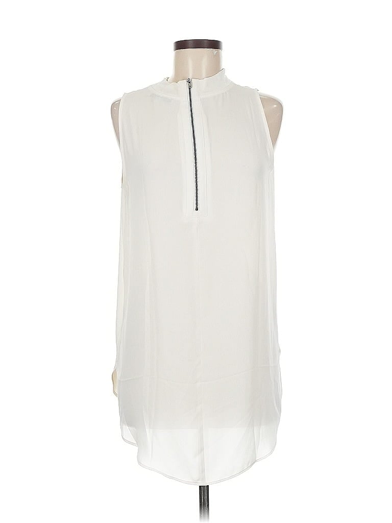 Pre-owned Ann Taylor Loft Sleeveless Blouse In White