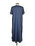 Cuddl Duds Solid Blue Casual Dress Size M - photo 2