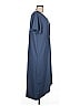 Cuddl Duds Solid Blue Casual Dress Size M - photo 3