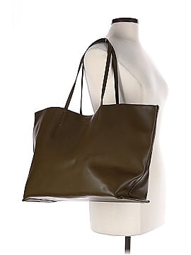 Kate Spade New York 100% Cow Leather Solid Gray Tan Leather Tote One size