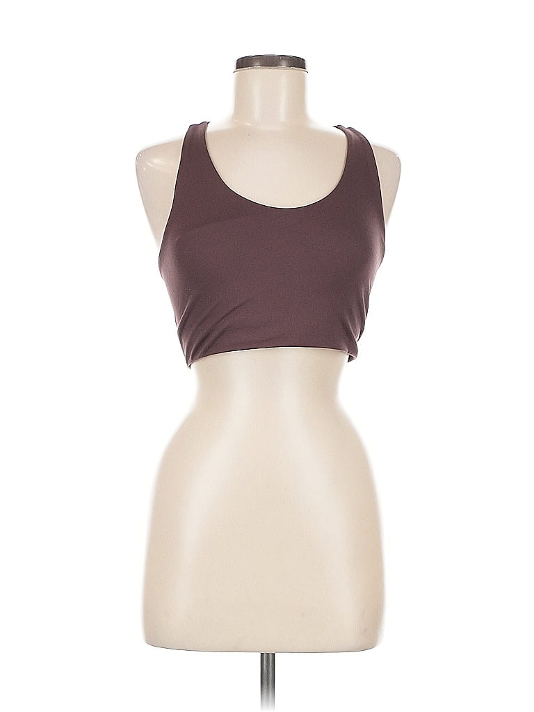 Pre-owned Z By Zella Tank Top Brown Halter Neckline Tops