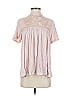 Pol Pink Short Sleeve Blouse Size S - photo 1