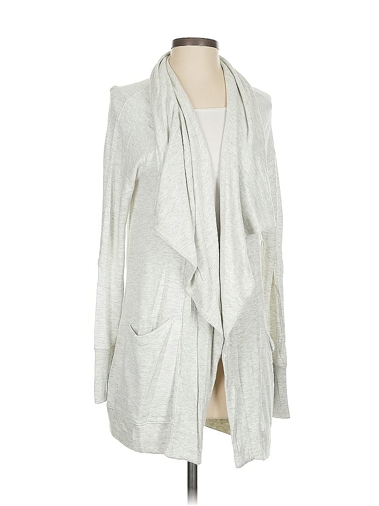Click to view more detailed imagery on our partner's website Pre-owned Athleta Cardigan Sweater In Silver