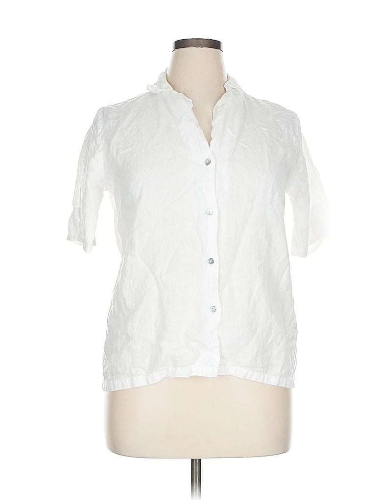 UNBRANDED Pre-owned Short Sleeve Blouse In White
