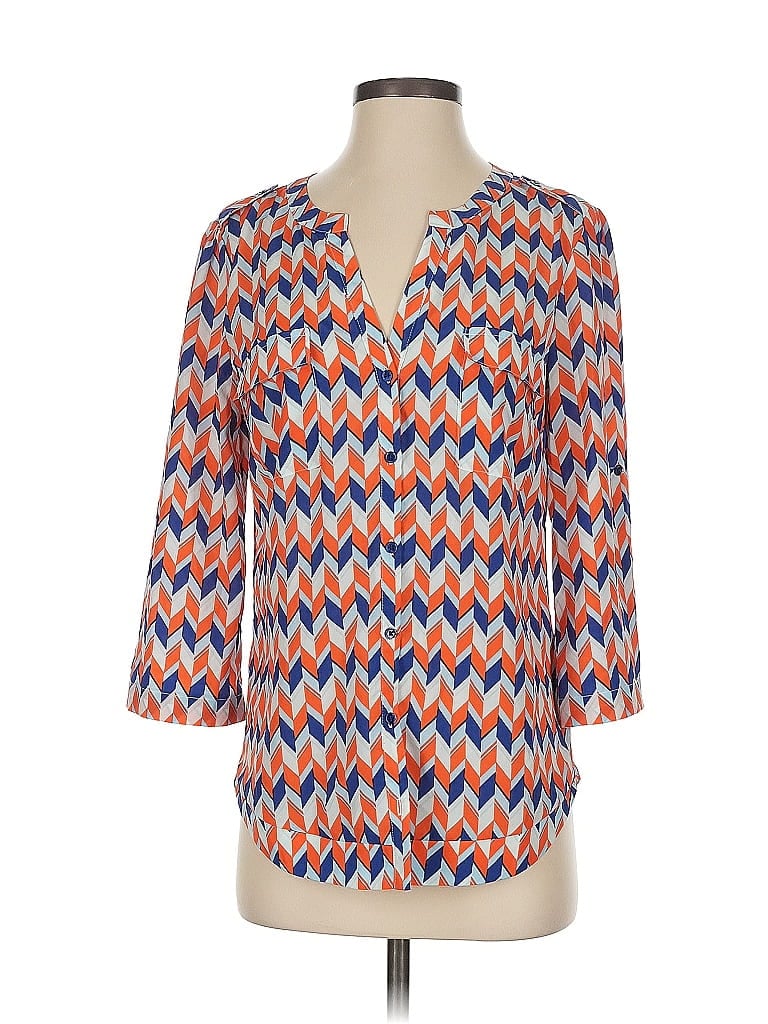 Pre-owned Mix By 41 Hawthorn 3/4 Sleeve Blouse In Orange