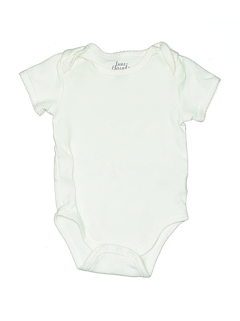 Pre-owned Assorted Brands Babies' Short Sleeve Onesie In White