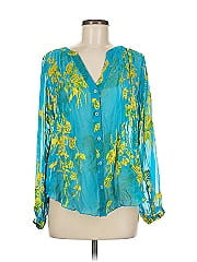 Hale Bob Long Sleeve Silk Top