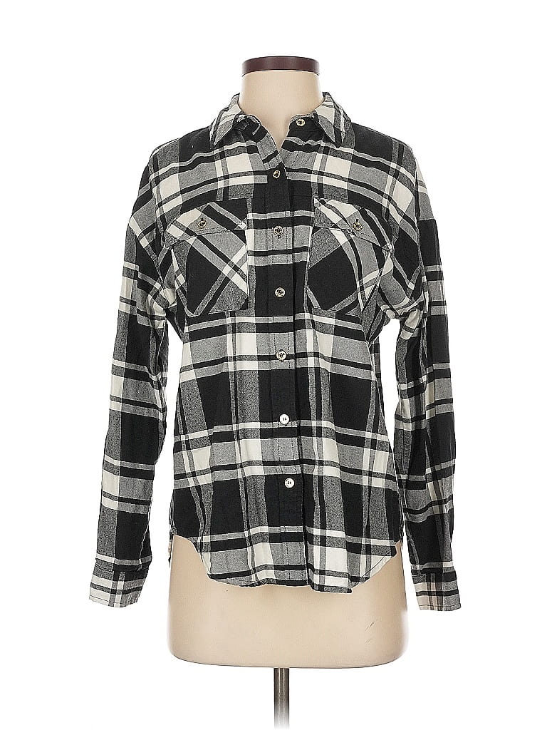 Pre-owned Michael Michael Kors Long Sleeve Button Down Shirt In Black