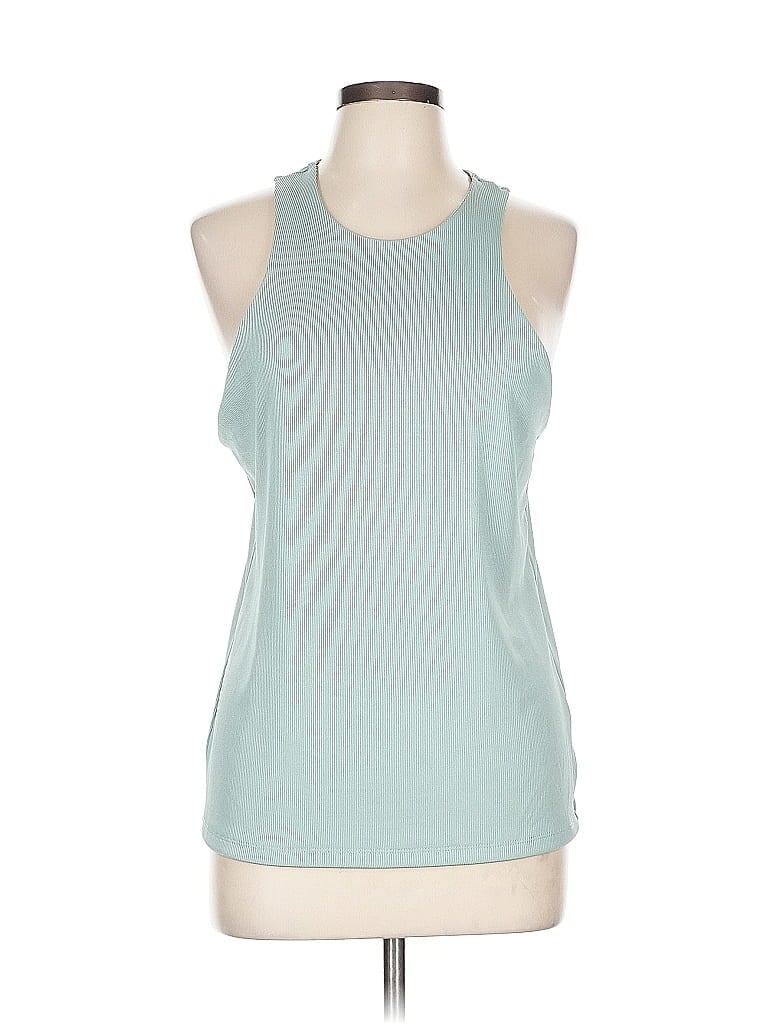 A NEW DAY Pre-owned Tank Top Teal Halter Neckline Tops In Blue