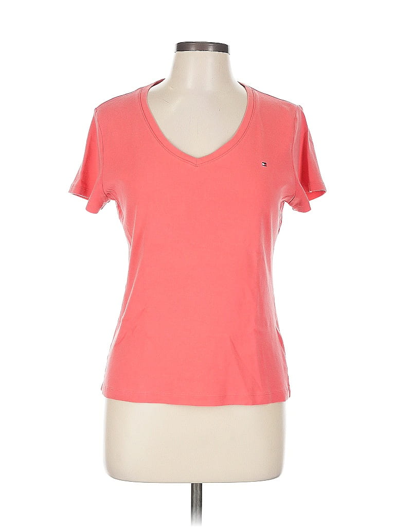 Pre-owned Tommy Hilfiger Short Sleeve T-shirt In Pink