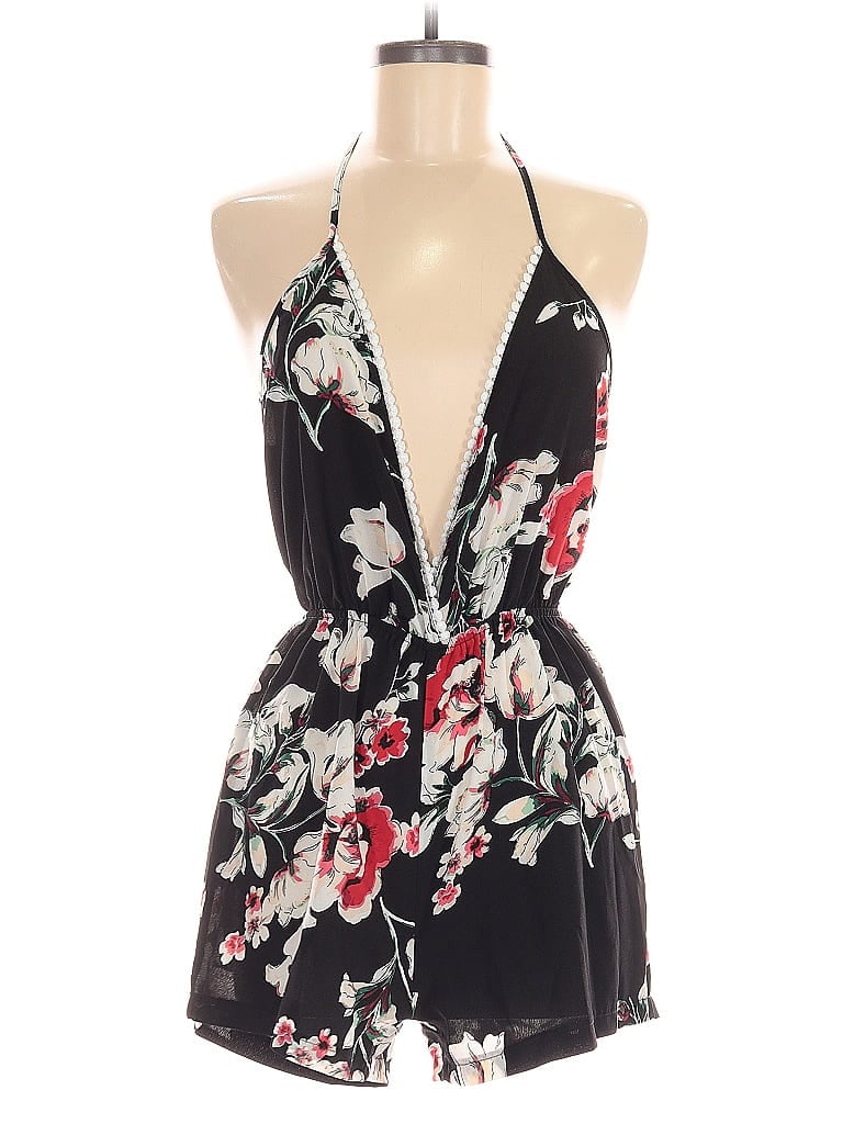 Pre-owned Shein Romper In Black