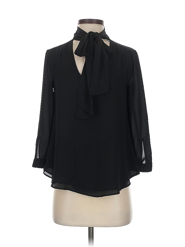 Pre-owned Hd In Paris 3/4 Sleeve Blouse In Black