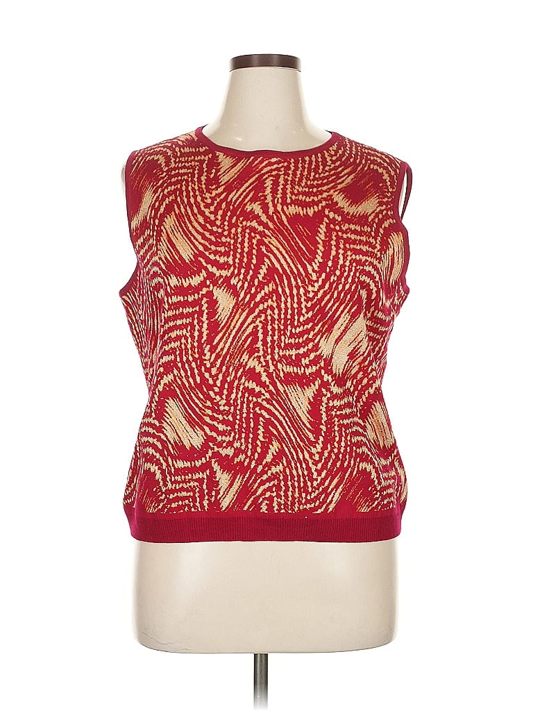 St. John Sport Red Sweater Vest Size XL - photo 1