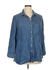Terra & Sky 3/4 Sleeve Button Down Shirt