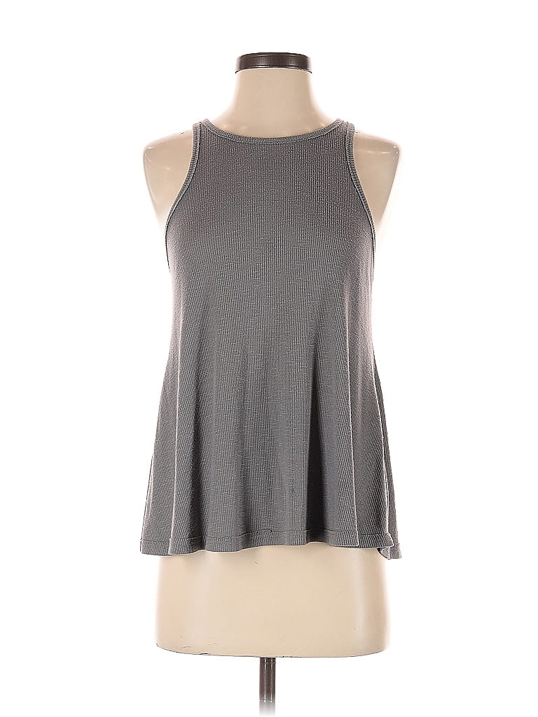 Click to view more detailed imagery on our partner's website Pre-owned Free People Tank Top Gray Halter Neckline Tops