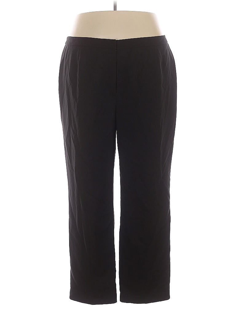 Le Suit 100% Polyester Black Casual Pants Size XXL (estimated) - photo 1