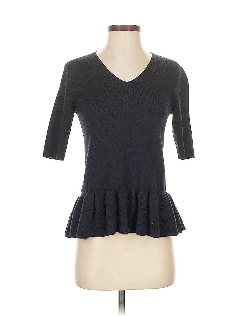 ANN TAYLOR Pre-owned Wool Cardigan Sweater In Black