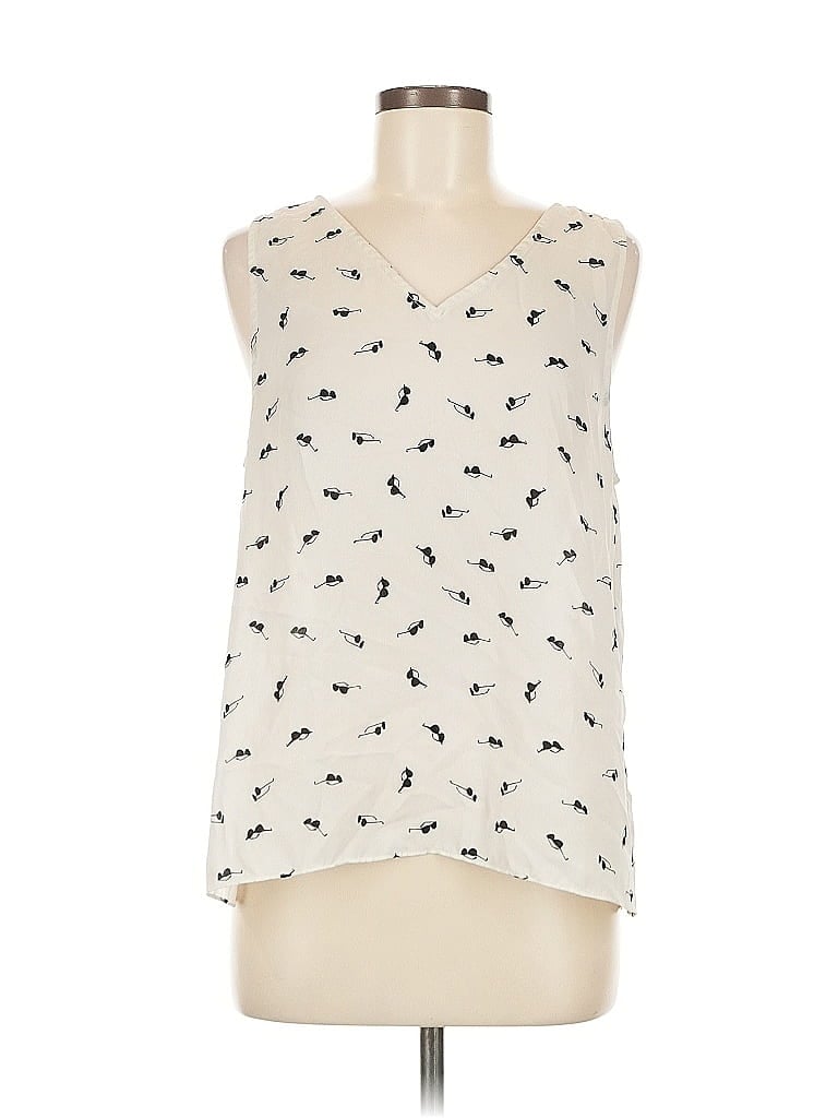 Pre-owned Alice Blue Designed Exclusively For Stitch Fix Sleeveless Blouse In White