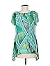 AB Studio Teal Short Sleeve Blouse Size M - photo 2