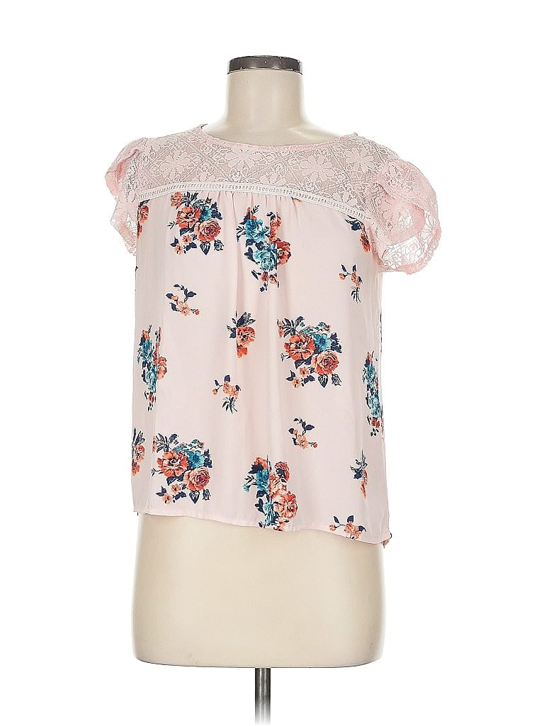 Pre-owned Meraki Short Sleeve Blouse In Pink