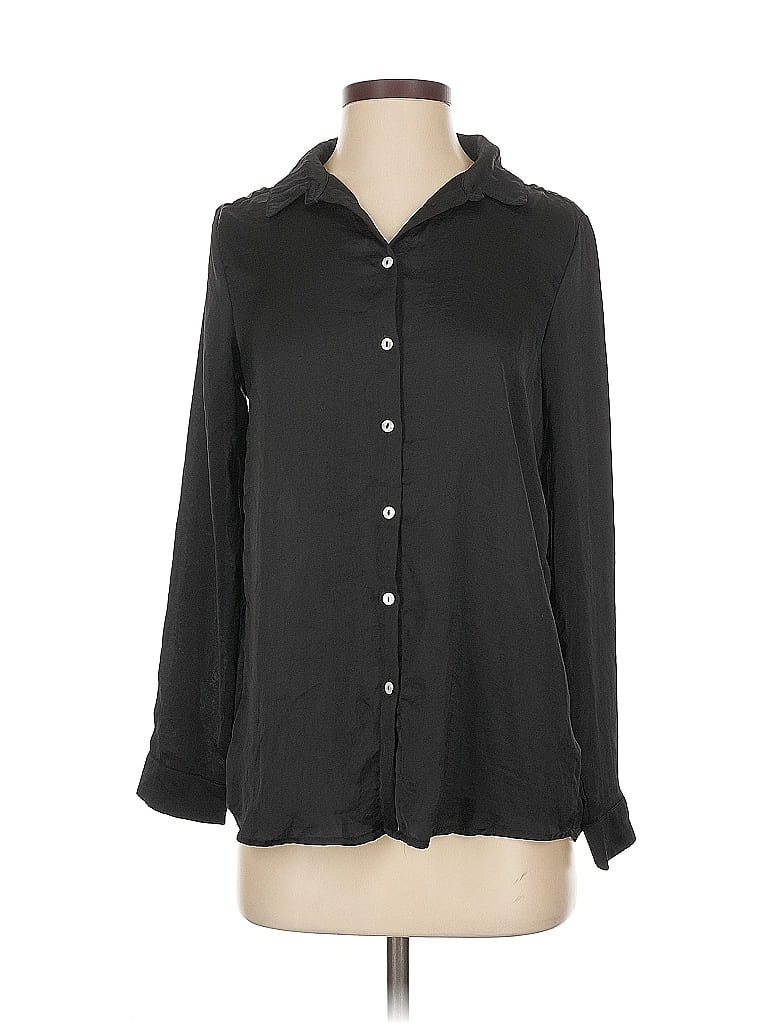 Pre-owned Mi Ami Long Sleeve Blouse In Black
