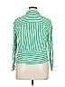 Jane and Delancey 100% Rayon Stripes Green Long Sleeve Blouse Size XL - photo 2
