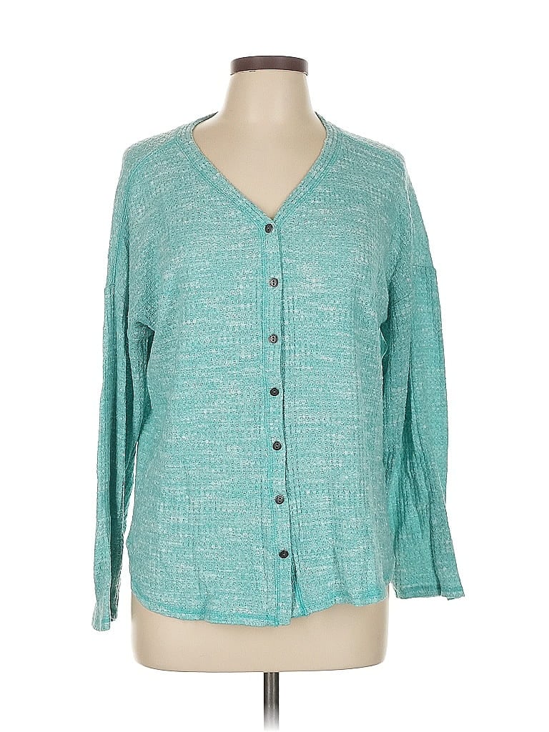 Pre-owned Sonoma Goods For Life Long Sleeve Blouse In Blue