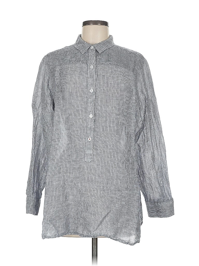 Pre-owned Lucky Brand Long Sleeve Button Down Shirt In Gray