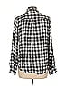 Mi ami 100% Rayon Checkered-gingham Black Long Sleeve Button-Down Shirt Size L - photo 2