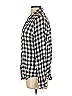 Mi ami 100% Rayon Checkered-gingham Black Long Sleeve Button-Down Shirt Size L - photo 5