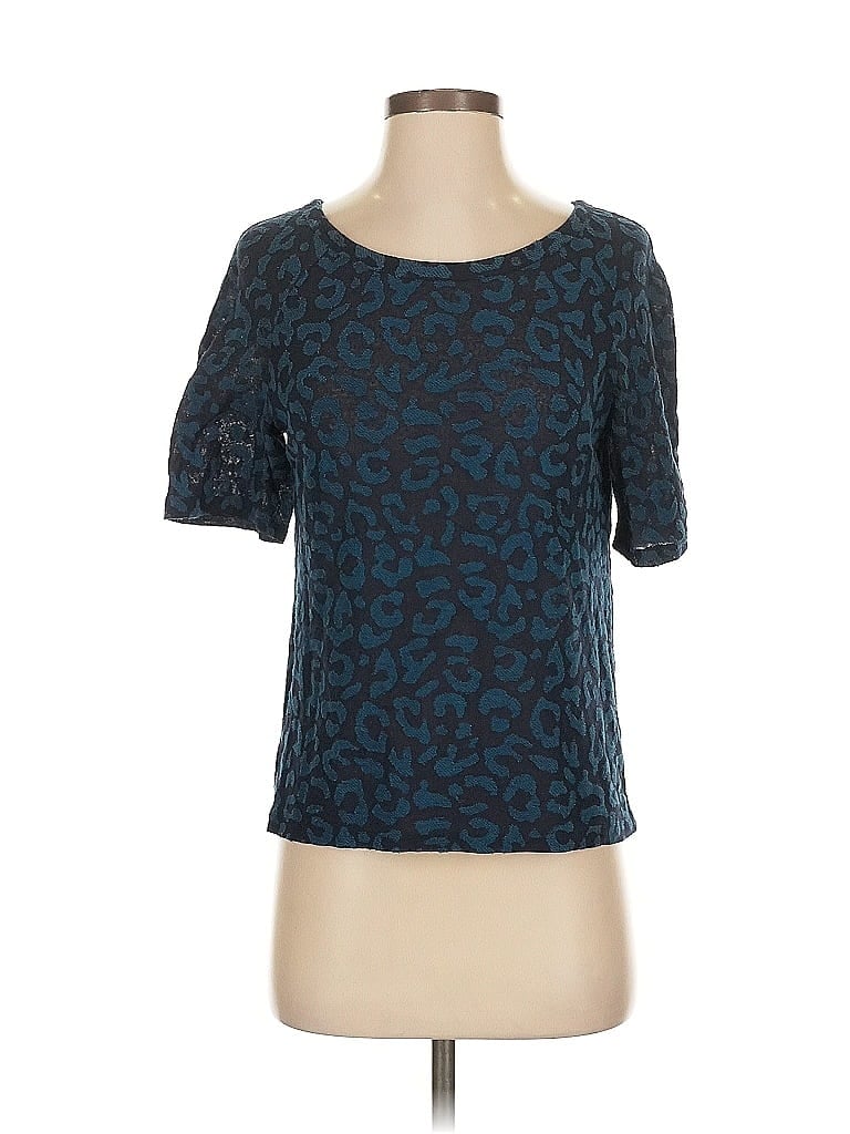 Pre-owned Ann Taylor Loft Short Sleeve T-shirt In Blue