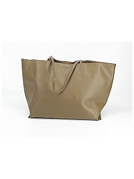 Kate Spade New York 100% Cow Leather Solid Gray Tan Leather Tote One size