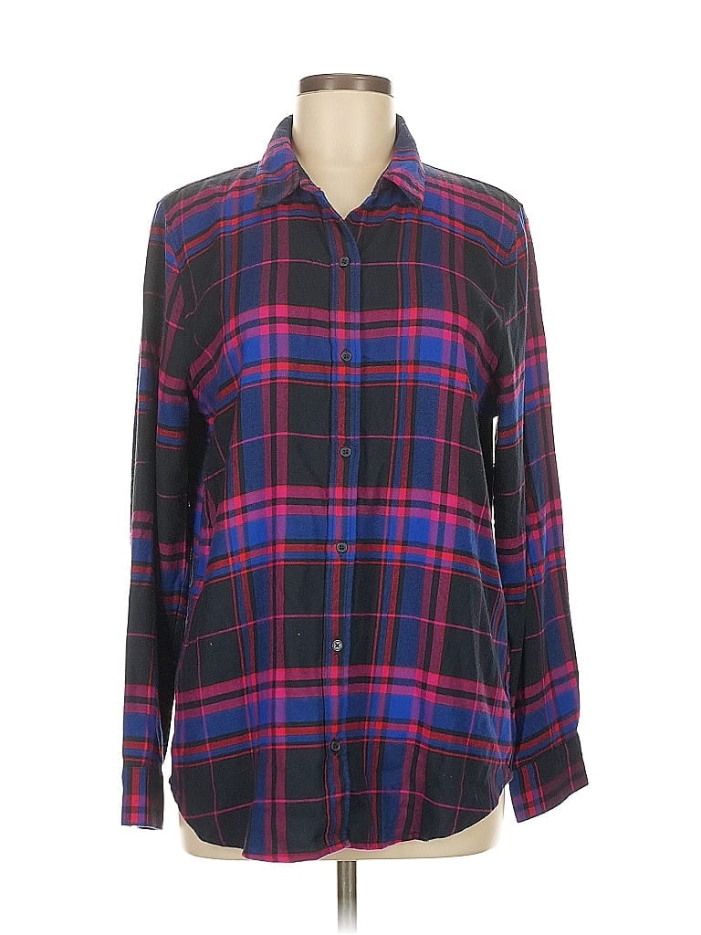 Pre-owned Banana Republic Factory Store Long Sleeve Button Down Shirt In Blue