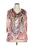 Style&Co 100% Polyester Pink 3/4 Sleeve Blouse Size XL - photo 1