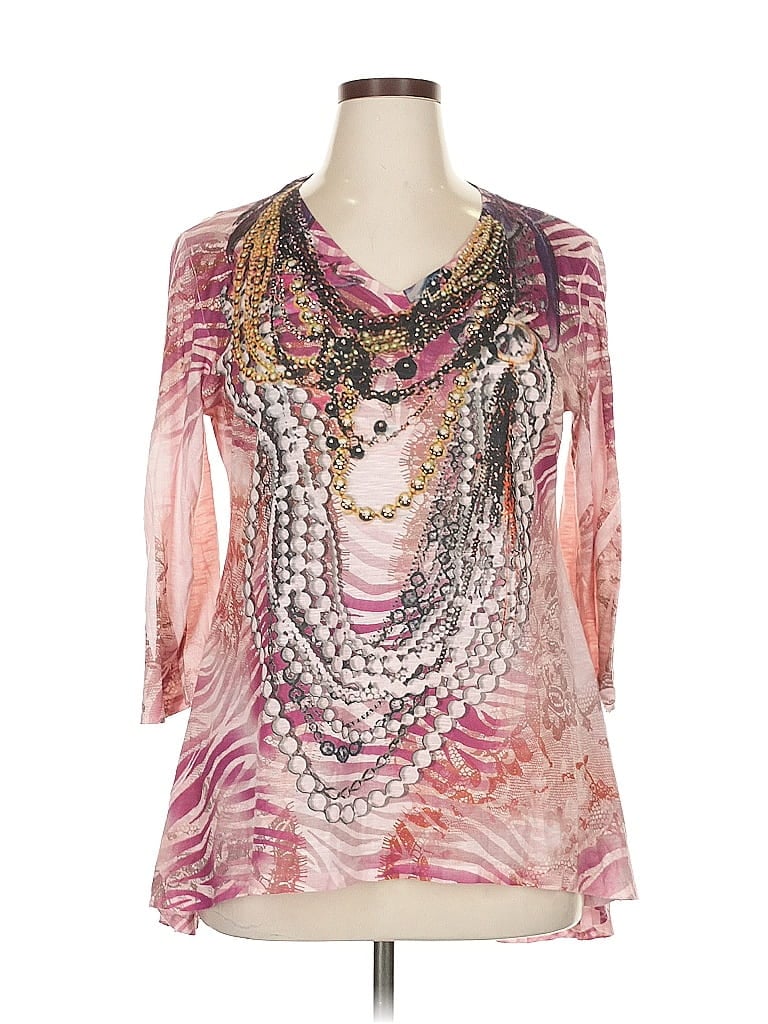 Style&Co 100% Polyester Pink 3/4 Sleeve Blouse Size XL - photo 1