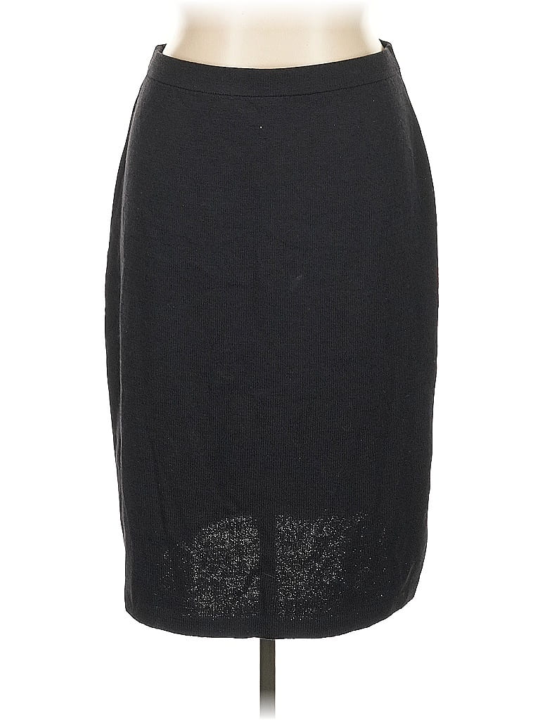 St. John Collection Solid Black Wool Skirt Size 16 - photo 1