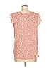 Ann Taylor LOFT Outlet 100% Polyester Orange Short Sleeve Blouse Size M - photo 2