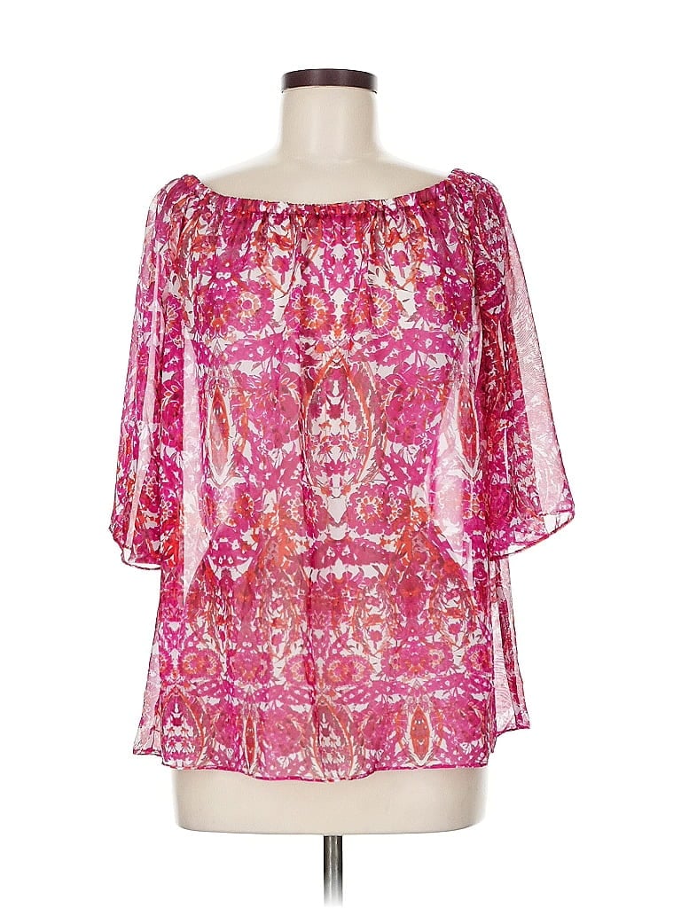 Pre-owned Show Me Your Mumu 3/4 Sleeve Blouse In Pink