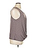ModCloth Stripes Gray Sleeveless T-Shirt Size 1X - photo 3