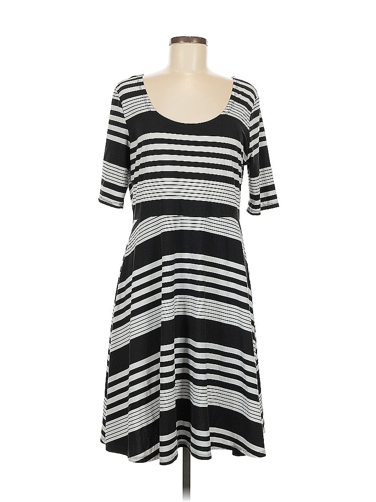 Pre-owned Allison Brittney Casual Dress In Gray