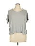 Eri + Ali 100% Linen Gray Short Sleeve T-Shirt Size XL - photo 1