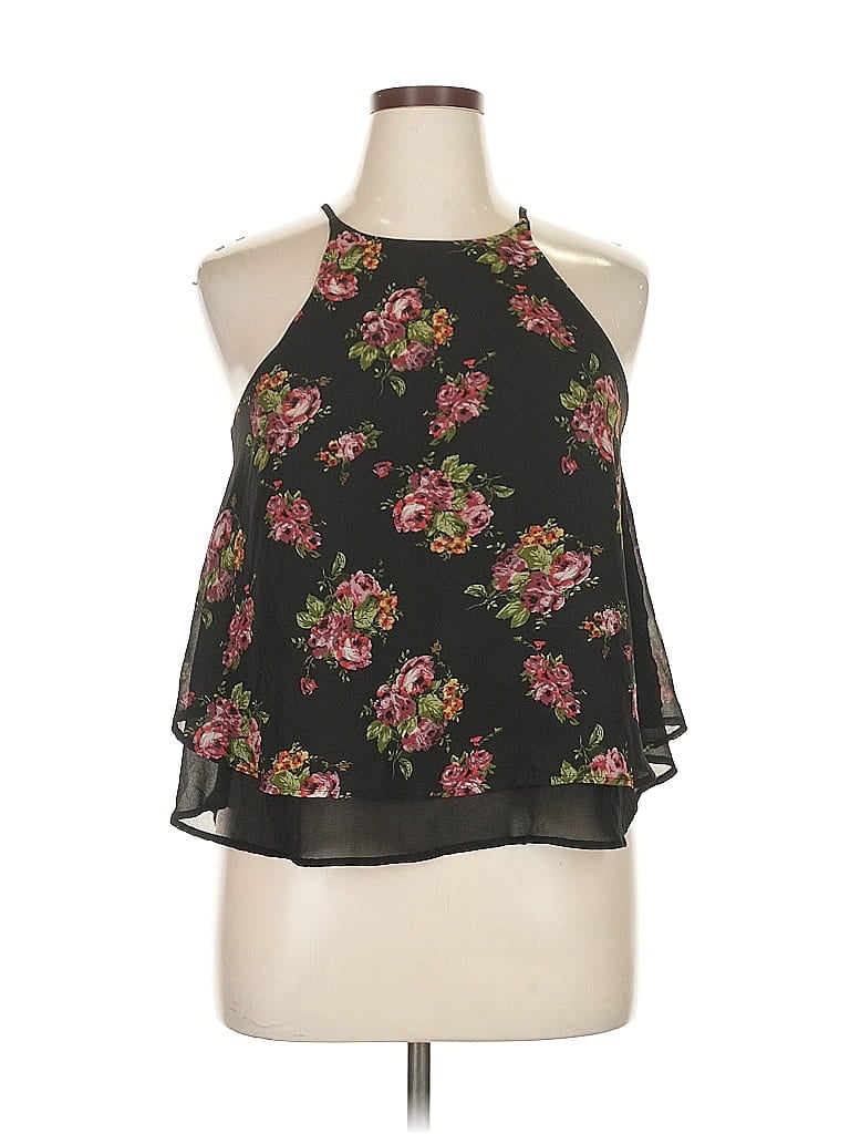 iris 100% Polyester Black Sleeveless Blouse Size XL - photo 1