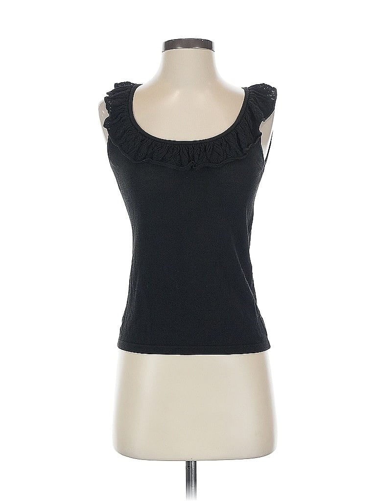 Pre-owned Ann Taylor Loft Sleeveless Top Black Sweetheart Neckline Tops