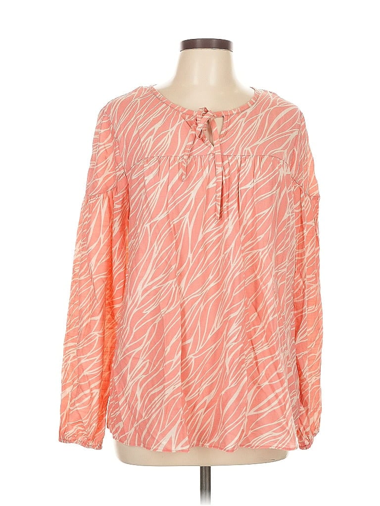 Pre-owned Nine West Long Sleeve Blouse In Orange