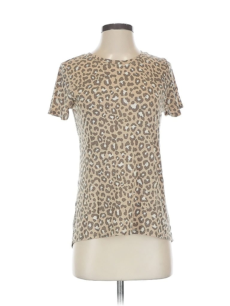 Pre-owned Zoe+liv Short Sleeve T-shirt In Brown