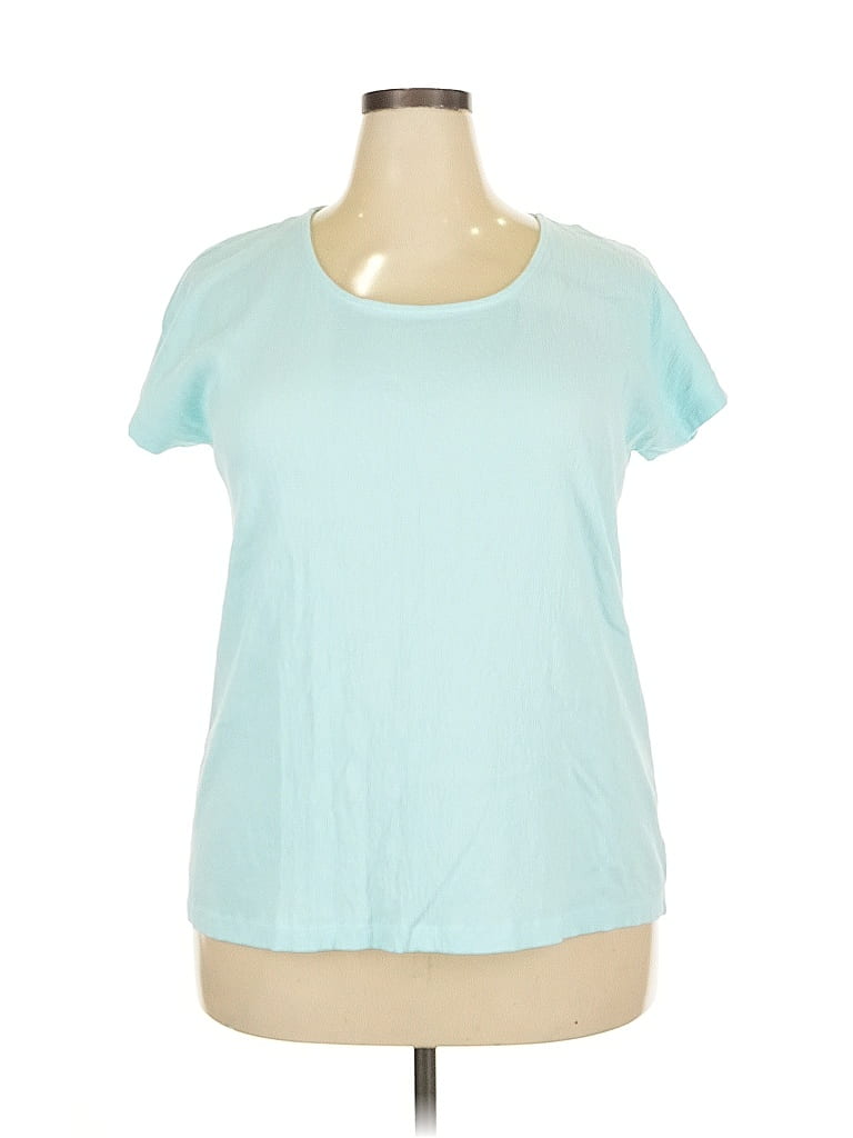 Pre-owned Lands' End Short Sleeve T-shirt In Blue